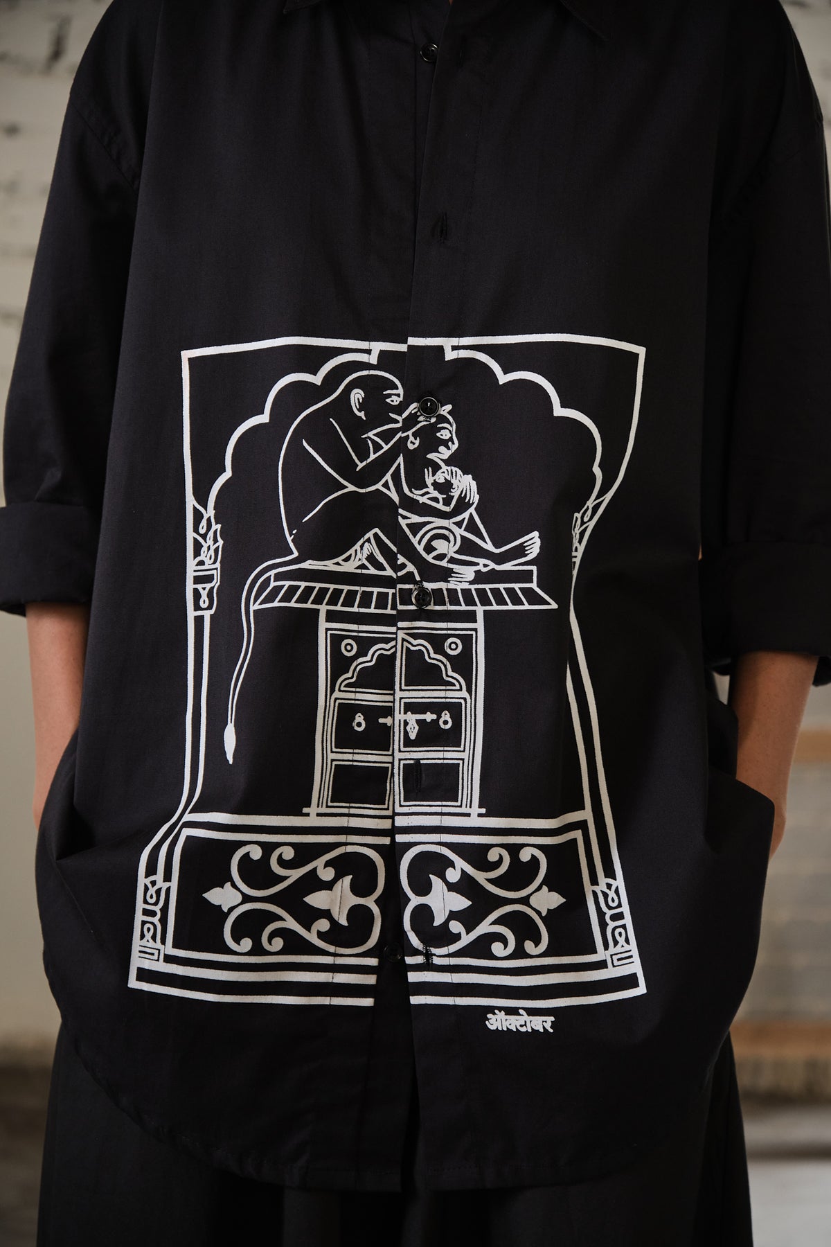 JAIPUR OVERSIZED SHIRT-GULLY BLACK
