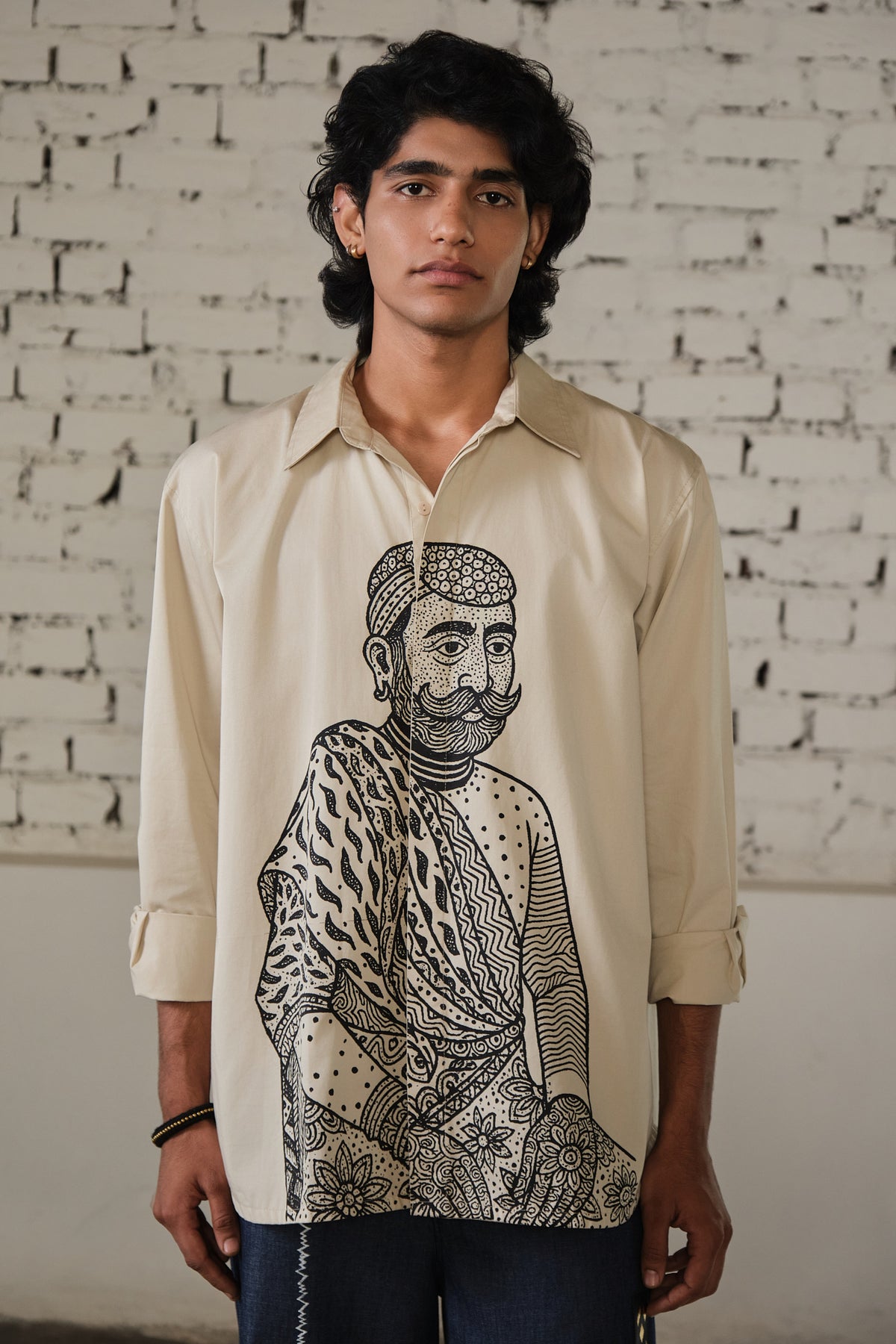 SAWAI OVERSIZED SHIRT-BEIGE