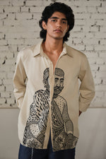 Load image into Gallery viewer, SAWAI OVERSIZED SHIRT-BEIGE
