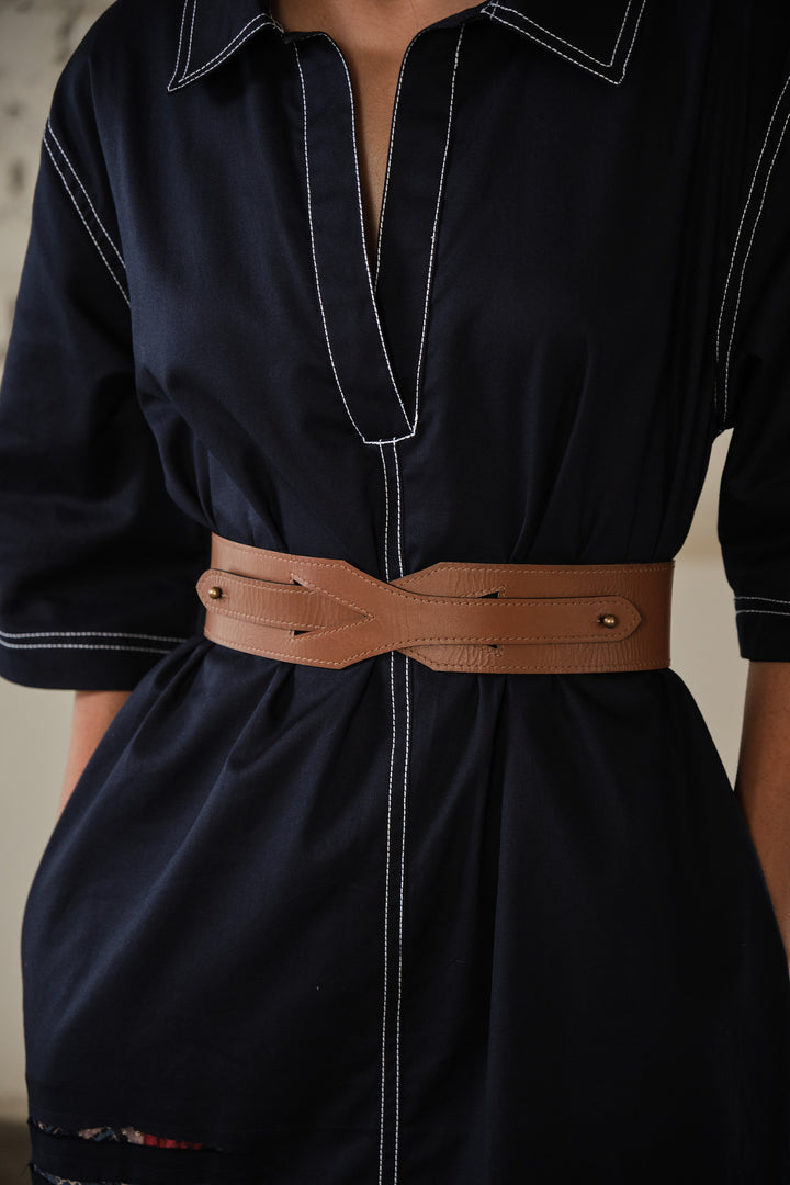 DARBY TAN LEATHER BELT