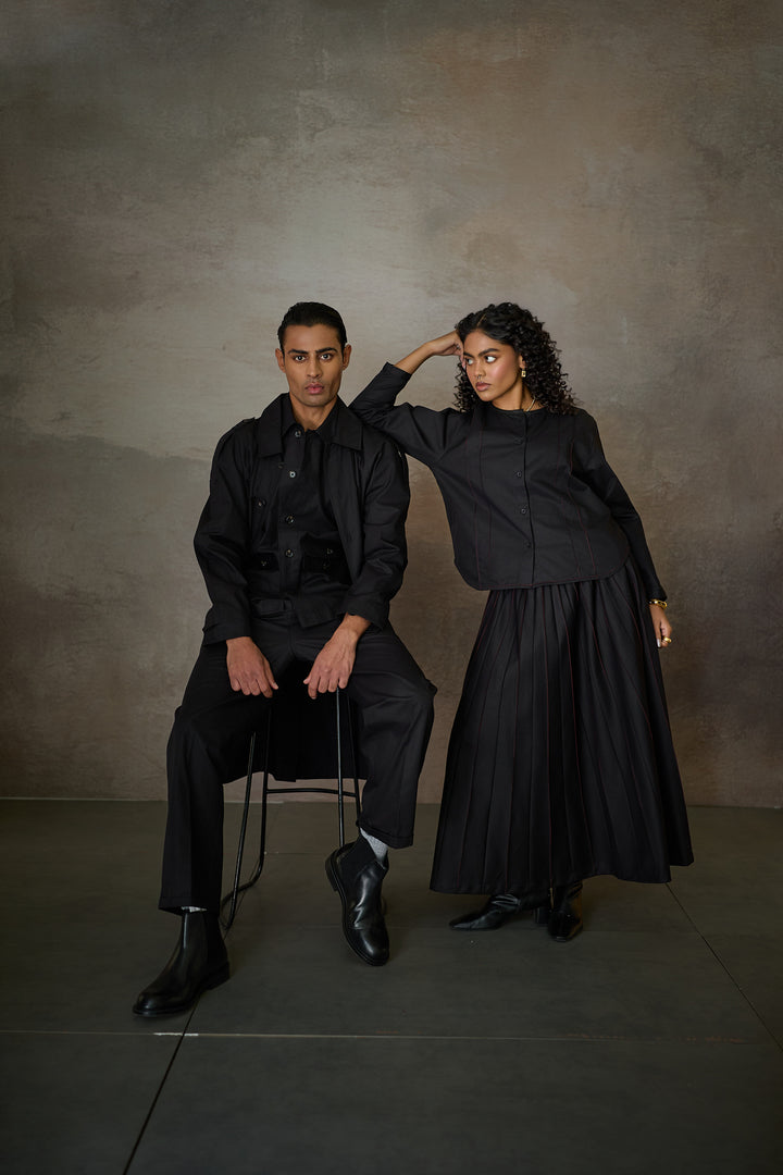 OXFORDSHIRE TRENCH SET- BLACK (SET OF3)