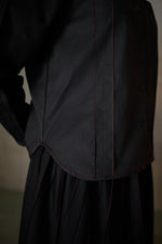 Load image into Gallery viewer, PINTUCK SOHO SKIRT SET- BLACK
