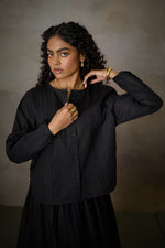 Load image into Gallery viewer, PINTUCK SOHO SKIRT SET- BLACK
