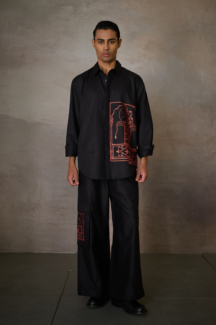 JAIPUR OVERSIZED SHIRT- BLACK