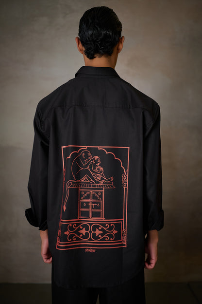 JAIPUR OVERSIZED SHIRT- BLACK