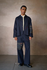 Load image into Gallery viewer, JENAB SHACKET SET-NAVY (SET OF2)
