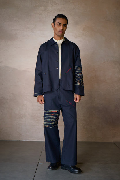 JENAB SHACKET SET-NAVY (SET OF2)