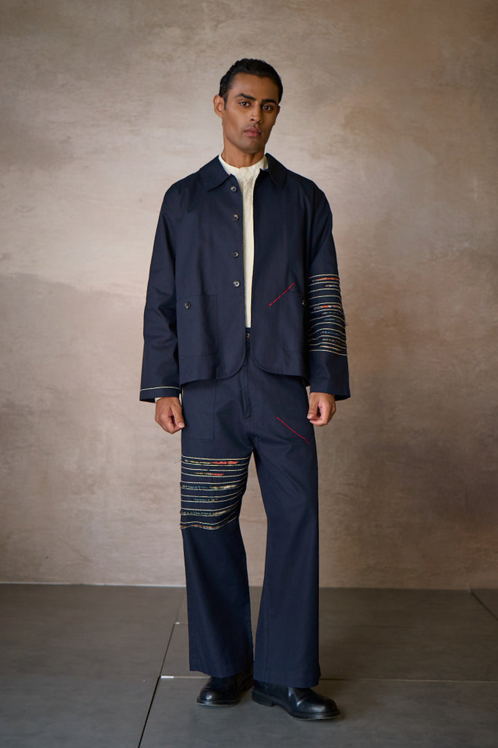 JENAB SHACKET SET-NAVY (SET OF2)