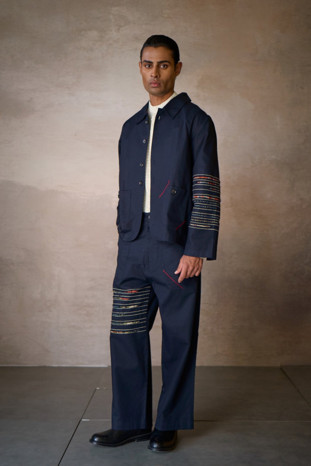JENAB SHACKET SET-NAVY (SET OF2)