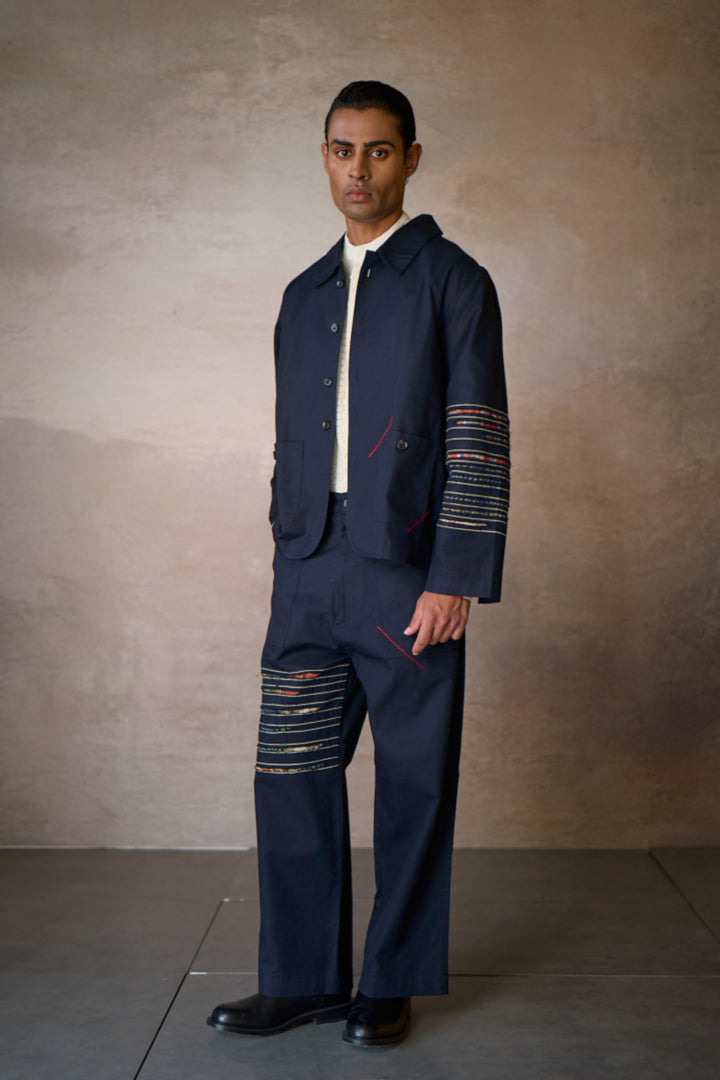 JENAB SHACKET SET-NAVY (SET OF2)