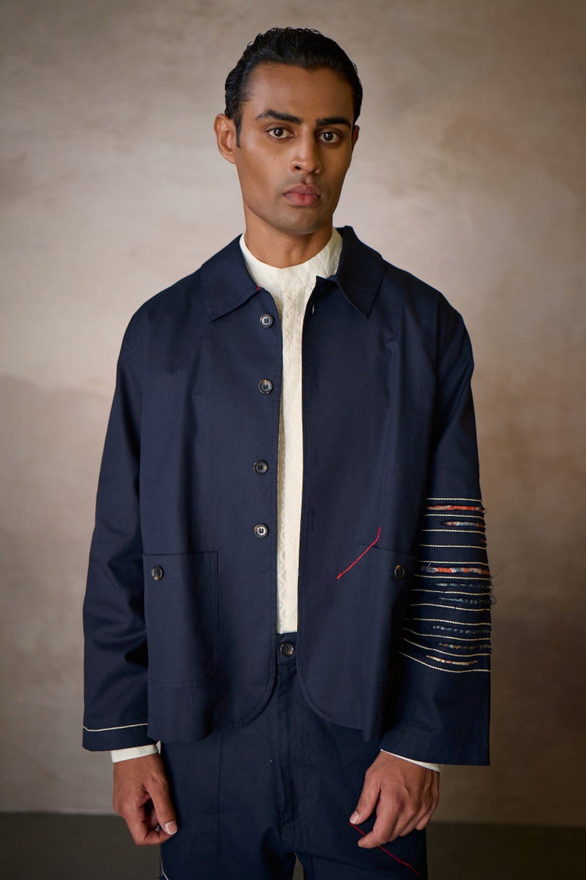 JENAB SHACKET SET-NAVY (SET OF2)