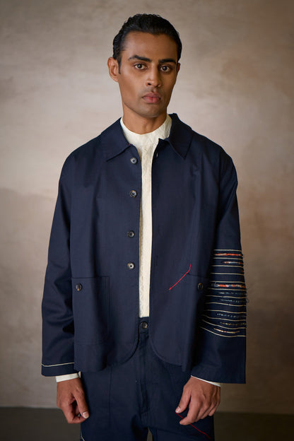 JENAB SHACKET SET-NAVY (SET OF2)