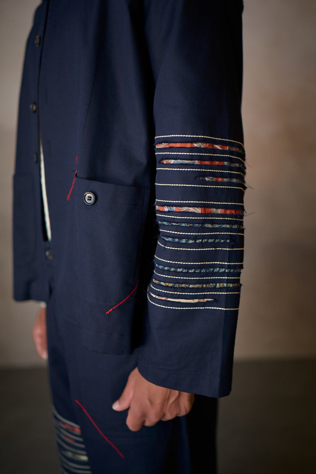 JENAB SHACKET SET-NAVY (SET OF2)