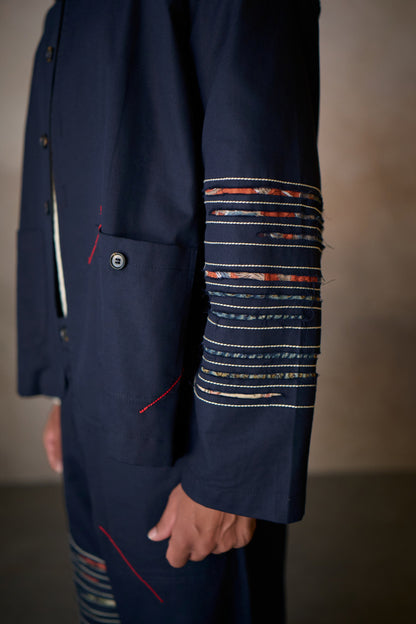 JENAB SHACKET SET-NAVY (SET OF2)