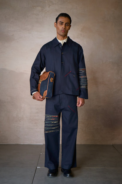 JENAB SHACKET SET-NAVY (SET OF2)