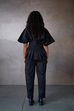 Load image into Gallery viewer, SABRINA PLEATED SET- BLACK
