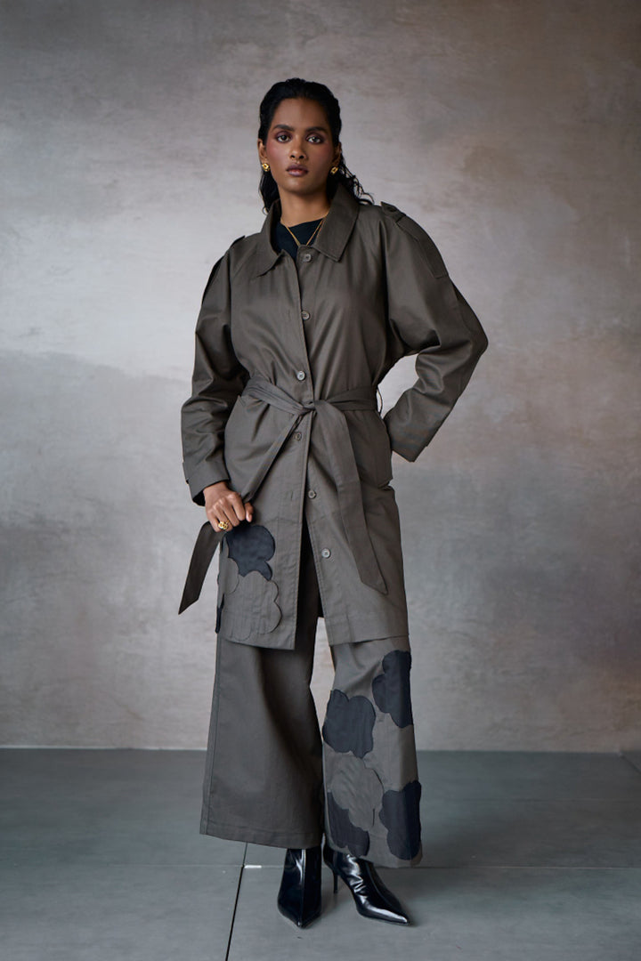 ADREA TRENCH SET-NOMAD OLIVE