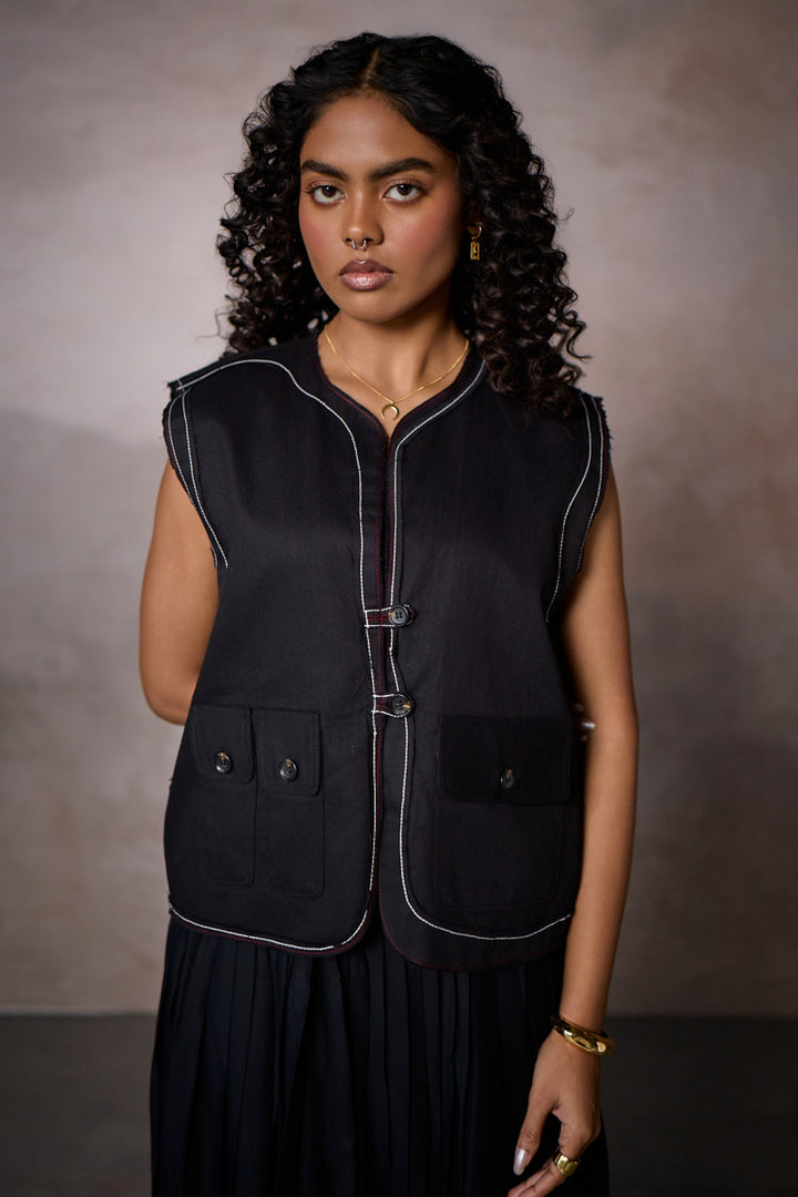 ALVARO UTILITY JACKET-BLACK