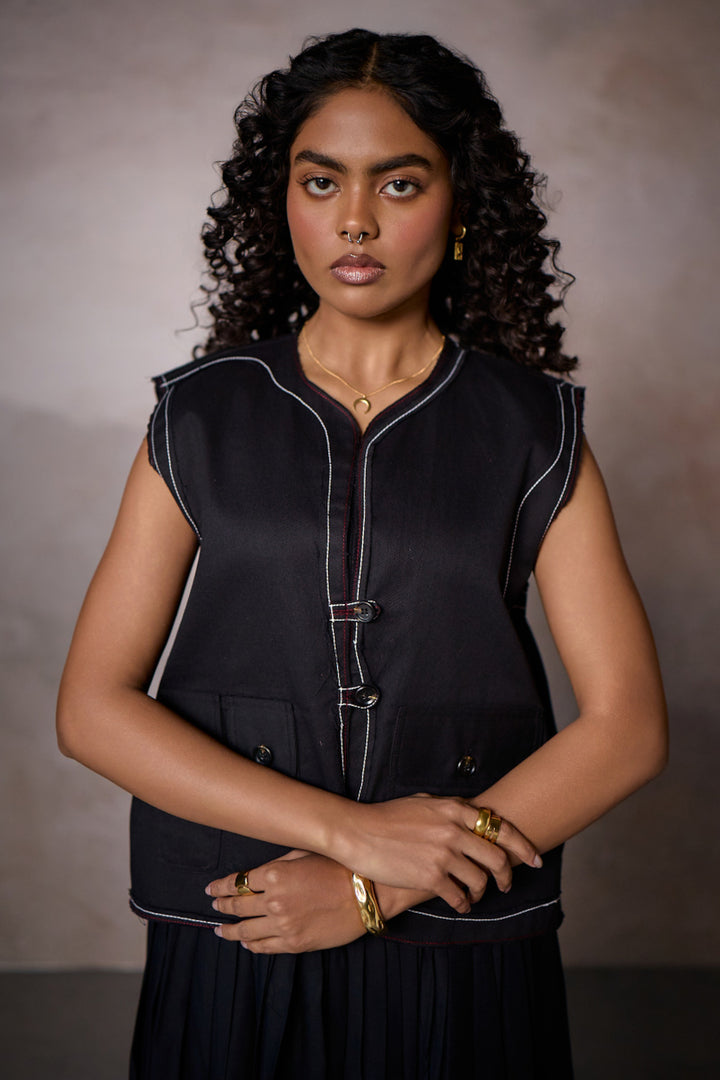 ALVARO UTILITY JACKET-BLACK