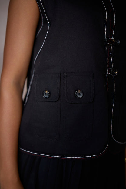 ALVARO UTILITY JACKET-BLACK