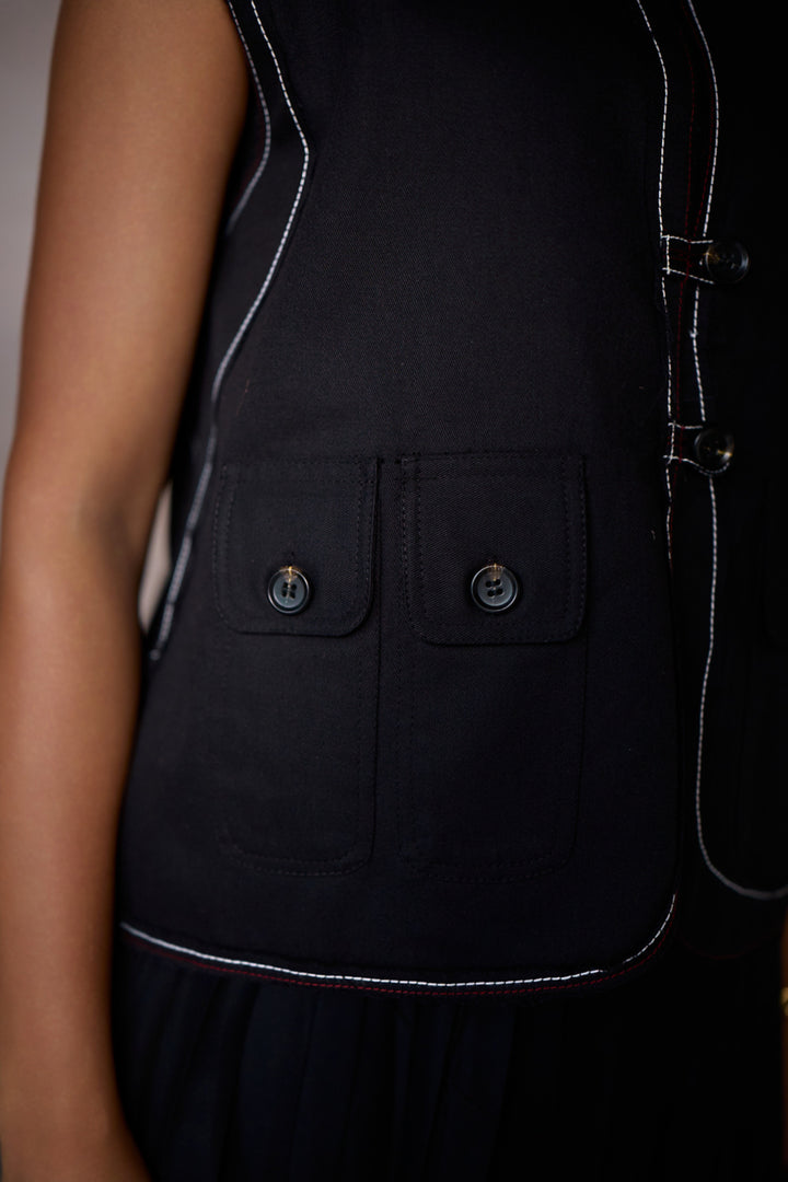 ALVARO UTILITY JACKET-BLACK