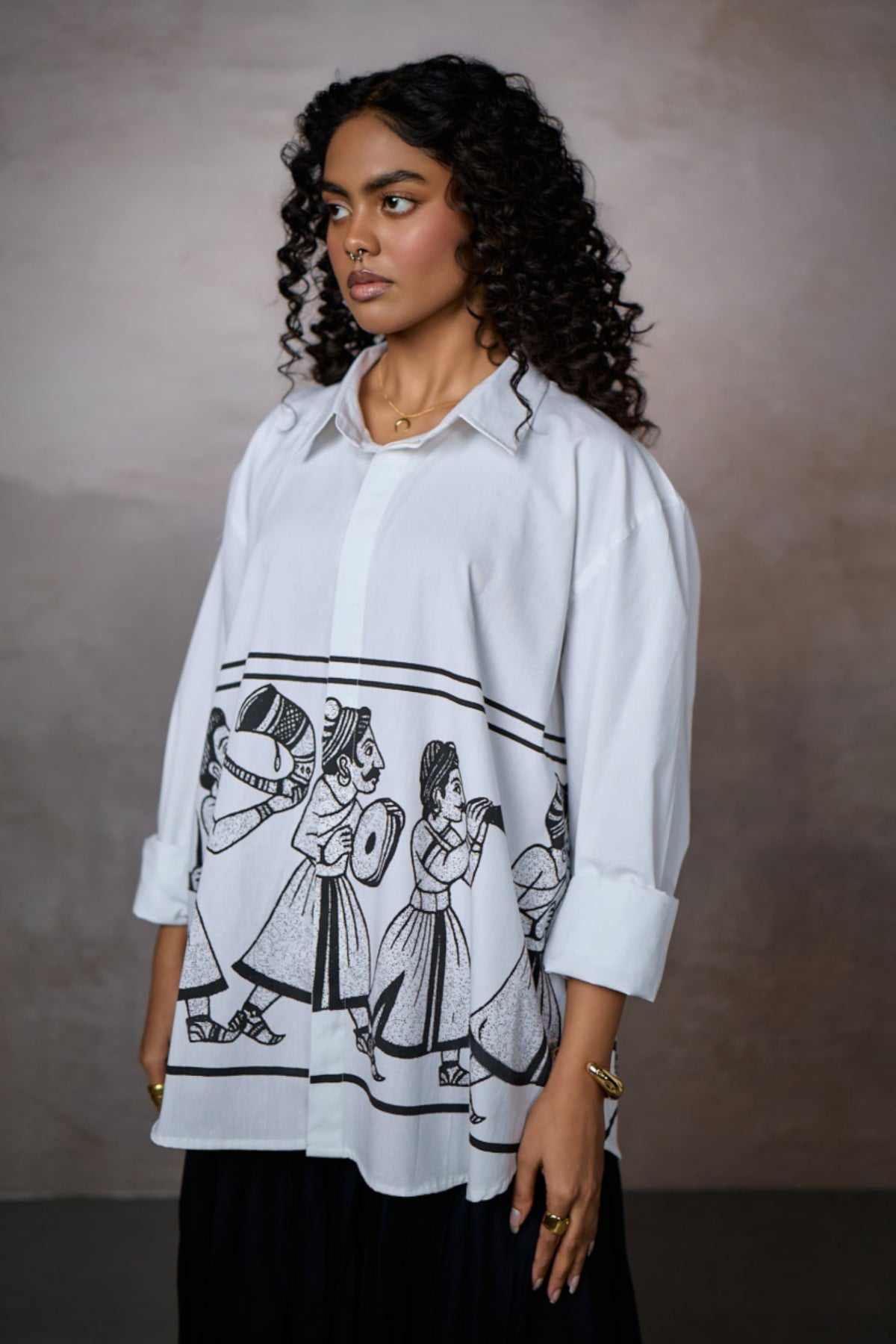 JASHN OVERSIZED SHIRT-INK