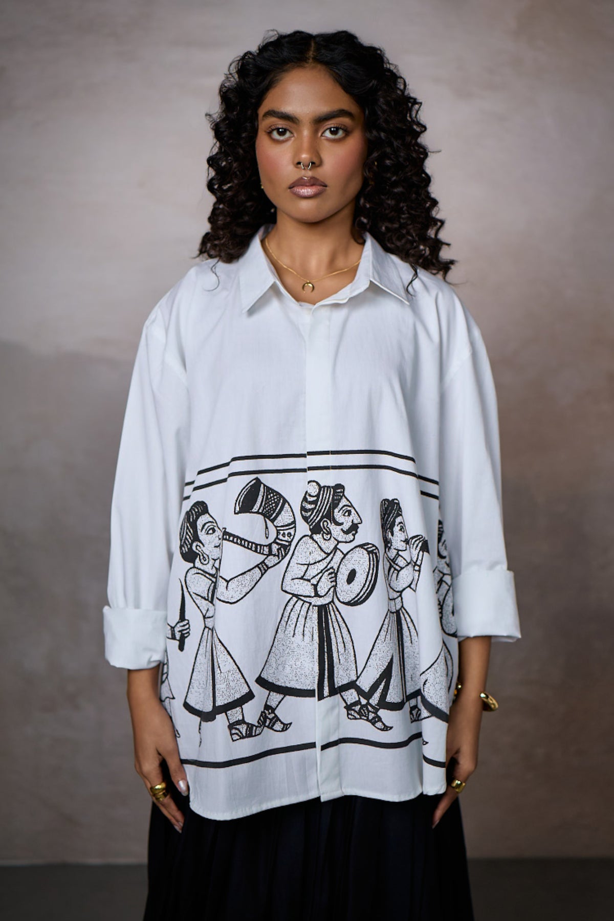 JASHN OVERSIZED SHIRT-INK