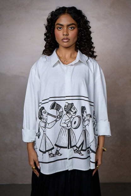 JASHN OVERSIZED SHIRT-INK