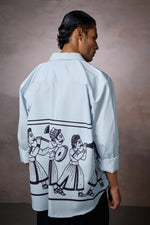 Load image into Gallery viewer, JASHN OVERSIZED SHIRT-SKY
