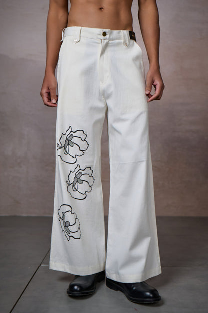 DOODLE PANTS-COTTON TWILL