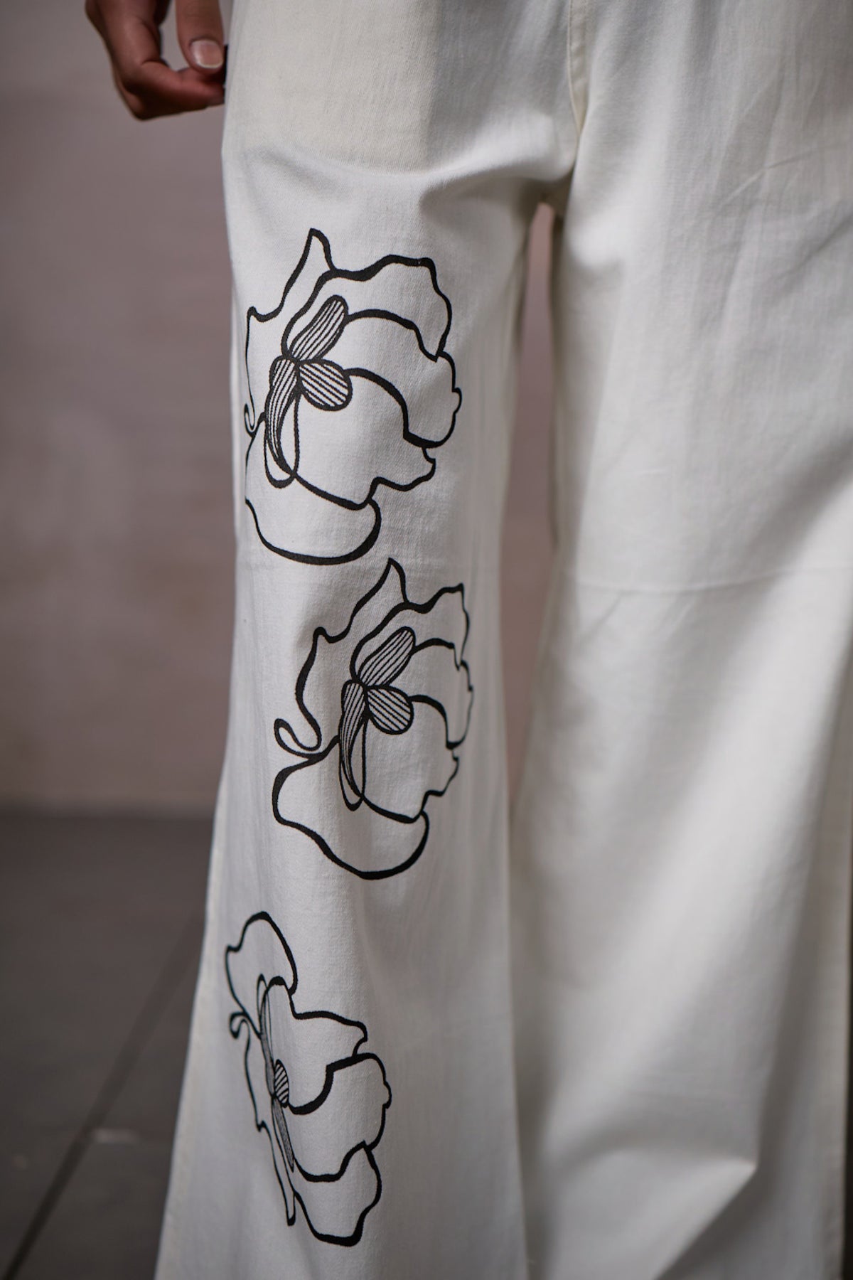 DOODLE PANTS-COTTON TWILL