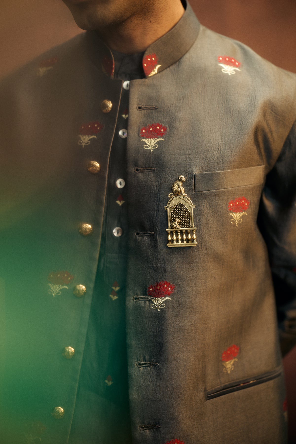 Monkey Festive Brooch- Johari