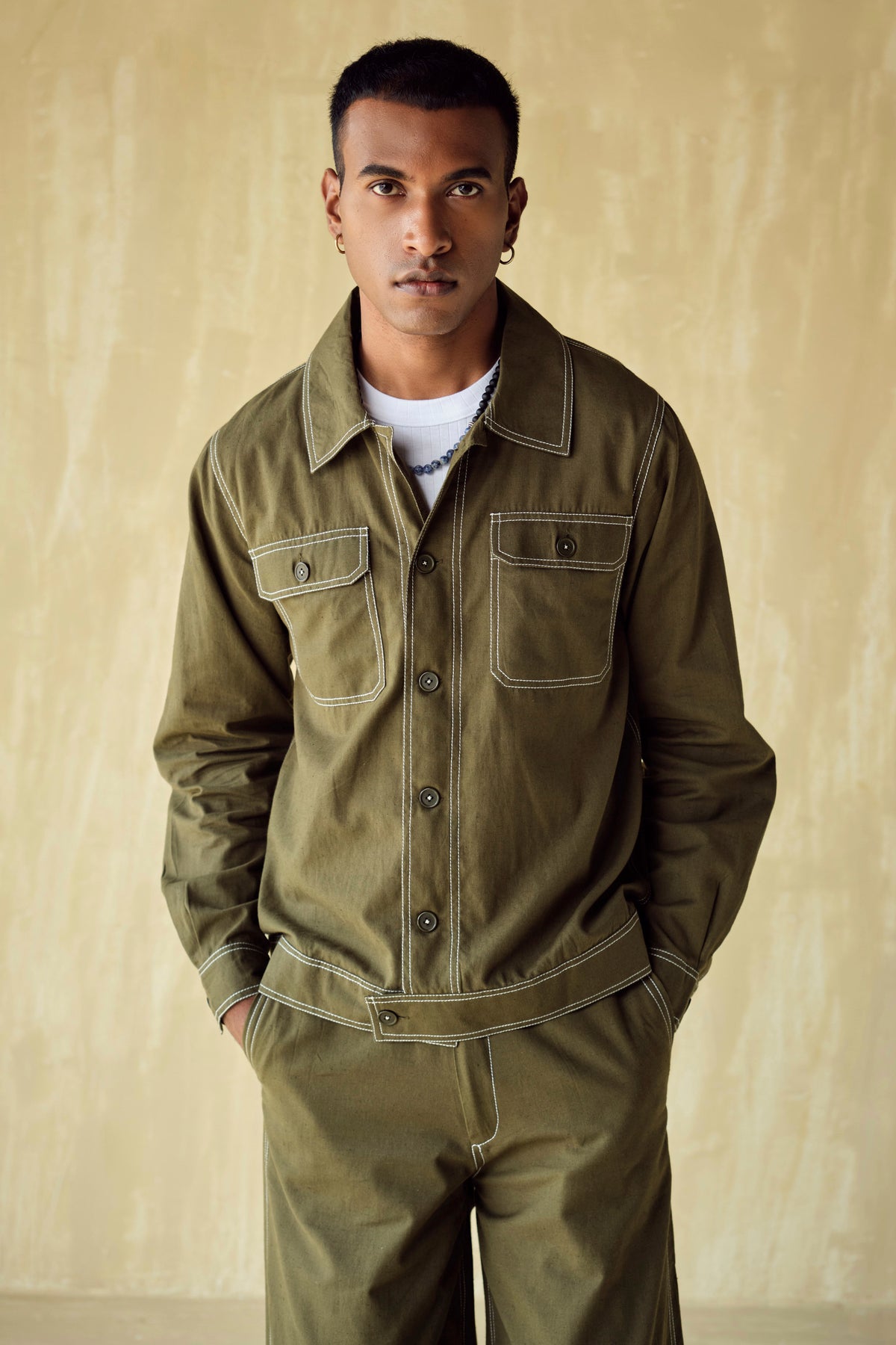 BRENDON BUTTON DOWN JACKET SET  (SET OF 2)