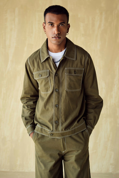 BRENDON BUTTON DOWN JACKET SET  (SET OF 2)