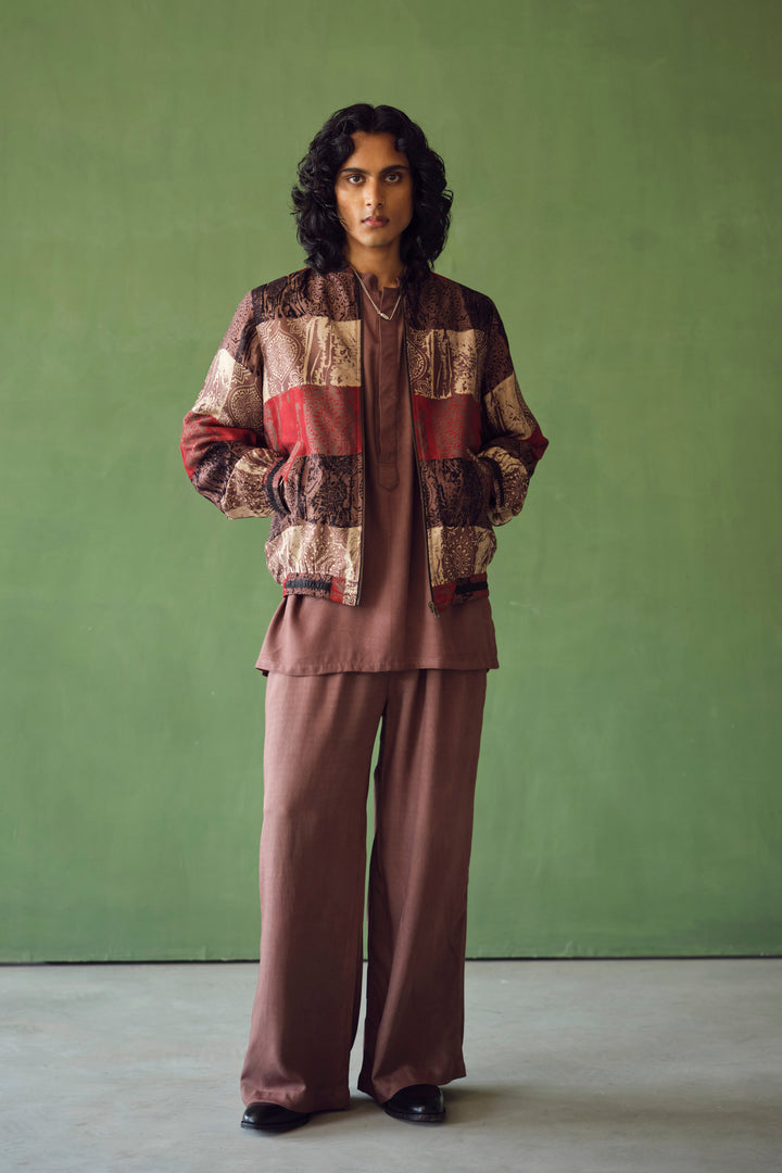SAHEB BOMBER JACKET SET-AJRAK