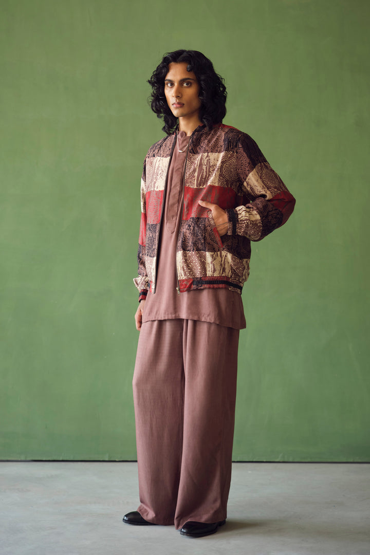 SAHEB BOMBER JACKET SET-AJRAK