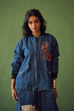 Load image into Gallery viewer, PORTLAND DENIM BOMBER JACKET
