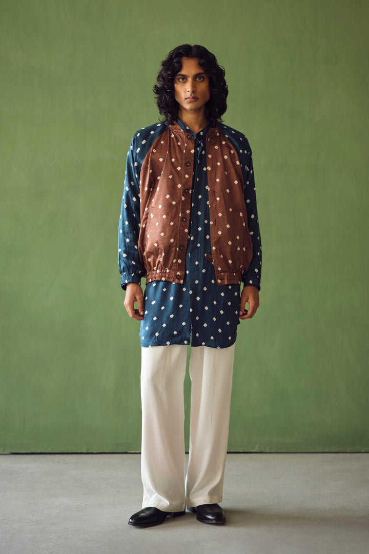 SUMAIR BANDHINI JACKET SET- GAJJI SILK