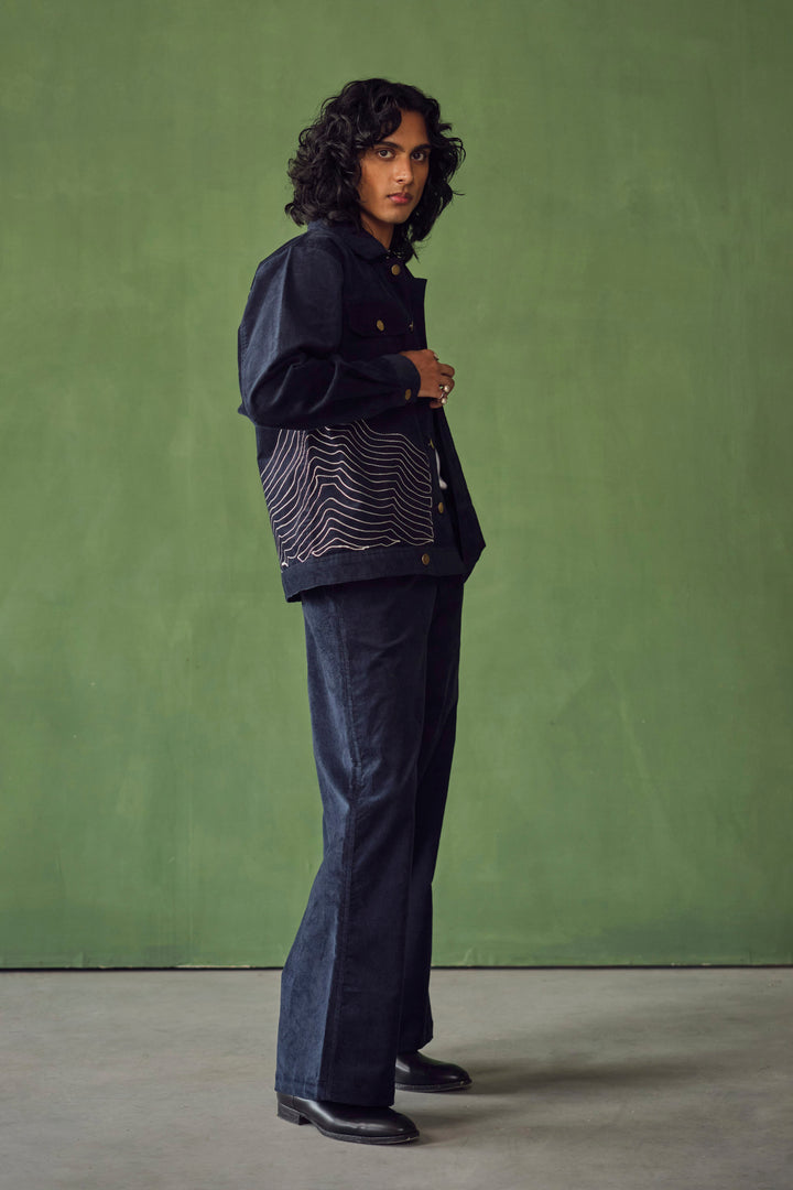 OLIVER CORDUROY JACKET SET - NAVY
