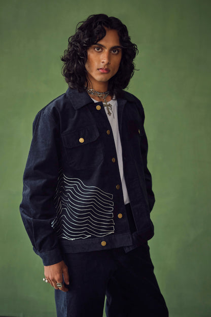 OLIVER CORDUROY JACKET SET - NAVY