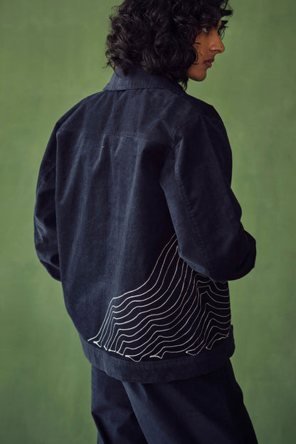OLIVER CORDUROY JACKET SET - NAVY