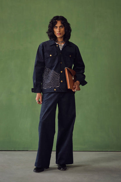 OLIVER CORDUROY JACKET SET - NAVY
