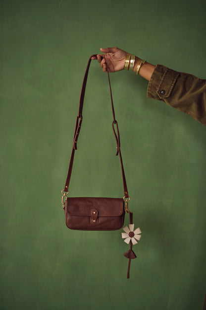 SELENA MINI SATCHEL BAG-OXBLOOD