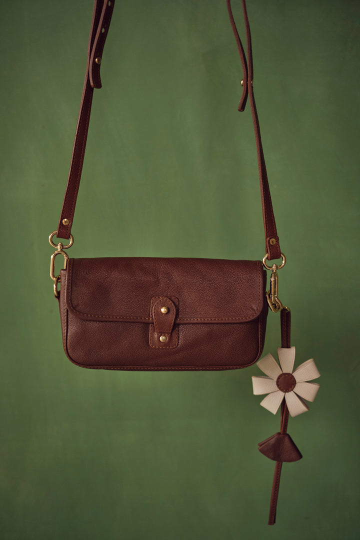 SELENA MINI SATCHEL BAG-OXBLOOD