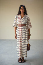 Load image into Gallery viewer, CROCHET VACATION DRESS-CHEVRON
