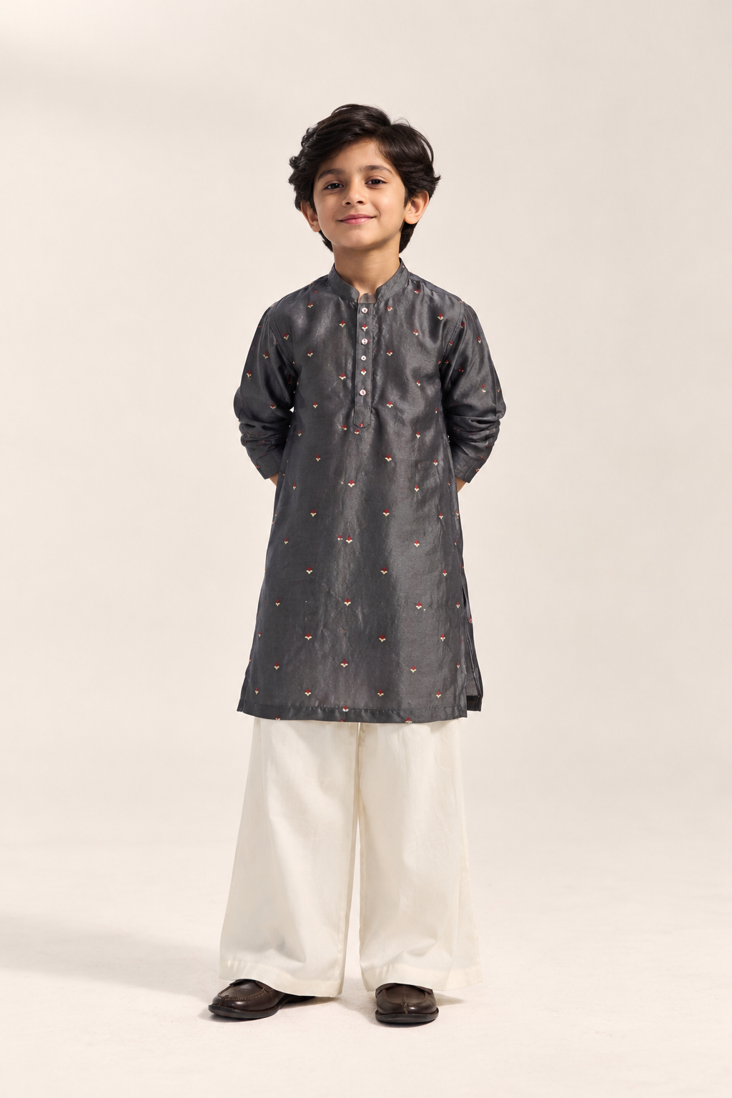 Mirza Silk Kurta Set-Kids