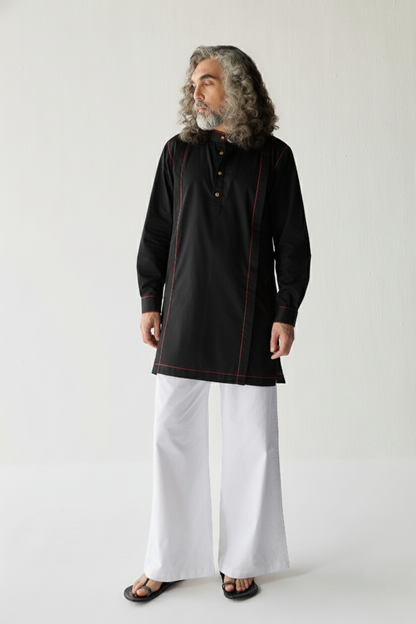 TAILORED KURTA SET- BLACK