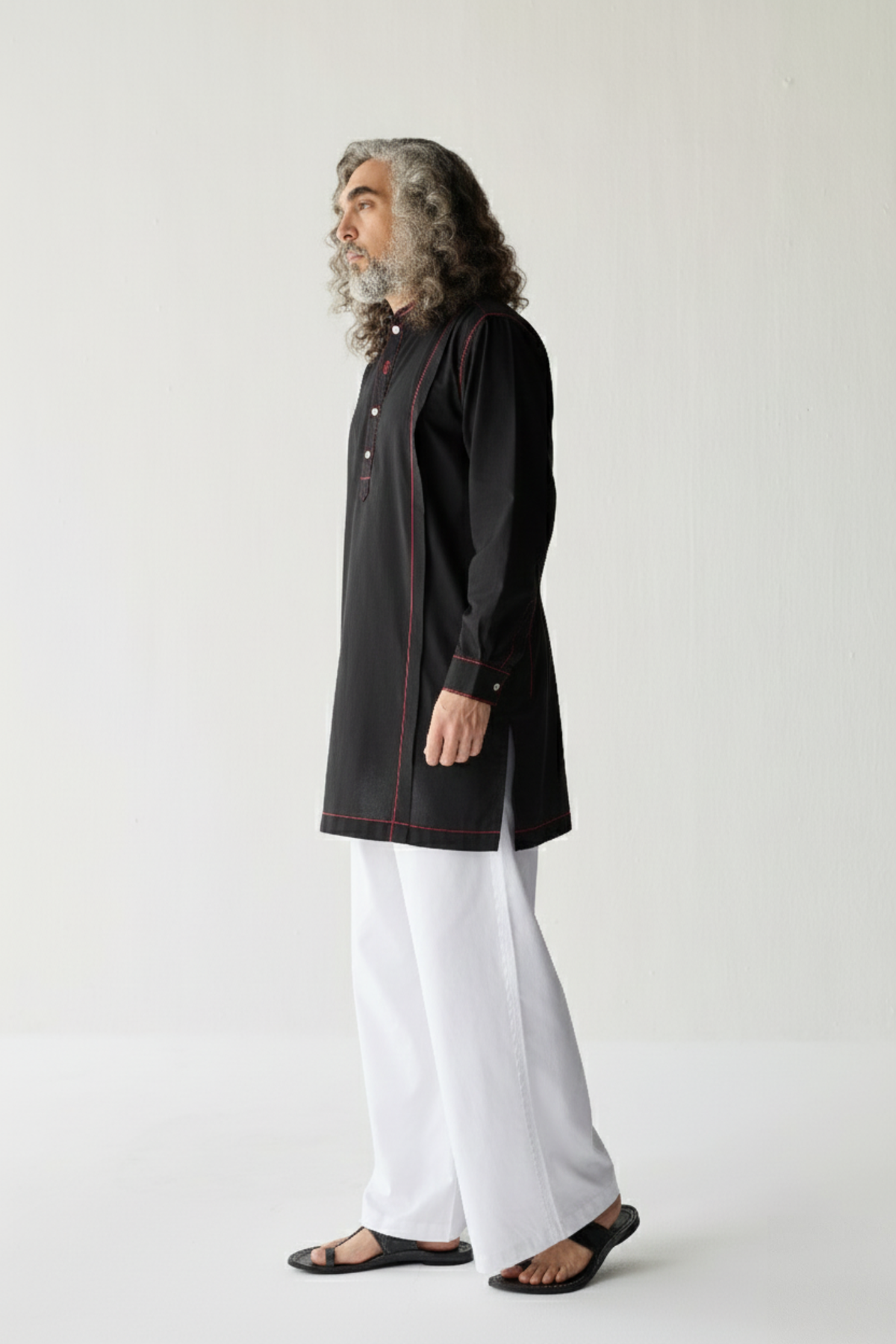 TAILORED KURTA SET- BLACK