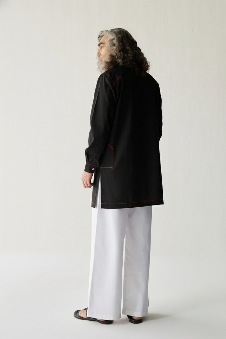 TAILORED KURTA SET- BLACK