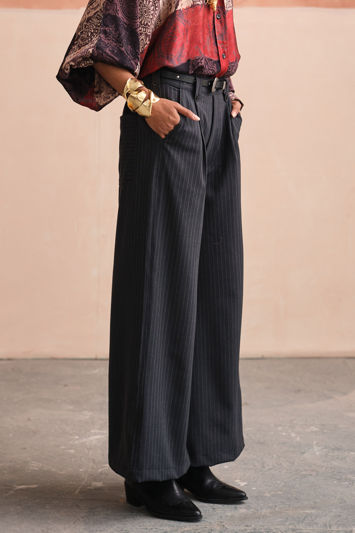 PINSTRIPE BELL PANTS